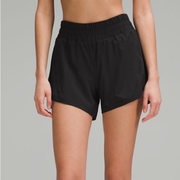 Lululemon Track That Mid-Rise Lined Short 5”, black, size 4 - Picture 2 of 12